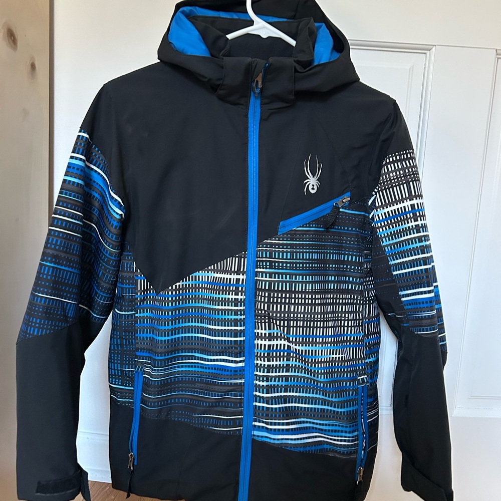Spyder Men's Black and Blue Jacket